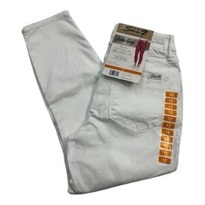 Seven7 Women's White Ankle Cropped Pants